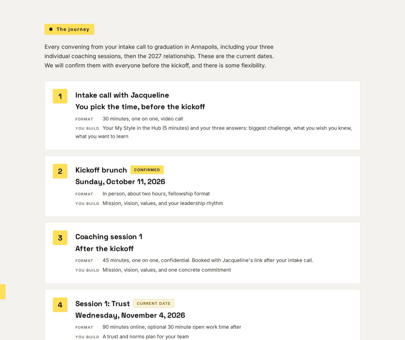 The Leadership Lab program page in the hub